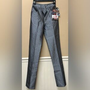 Vintage Roughrider Circle T Black Denim Silver Sheen Jeans 0x36 NWT 80s 90s